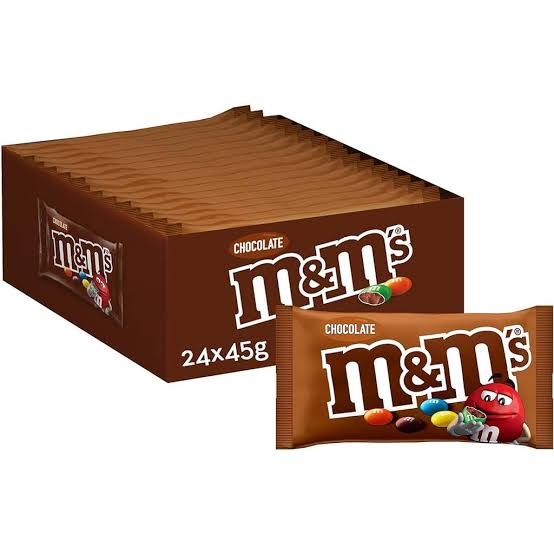 M&M's Chocolate  (Full Box 24 Pieces)- 45gm Each